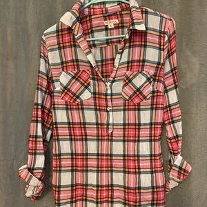 Colorful merona half button down shirt